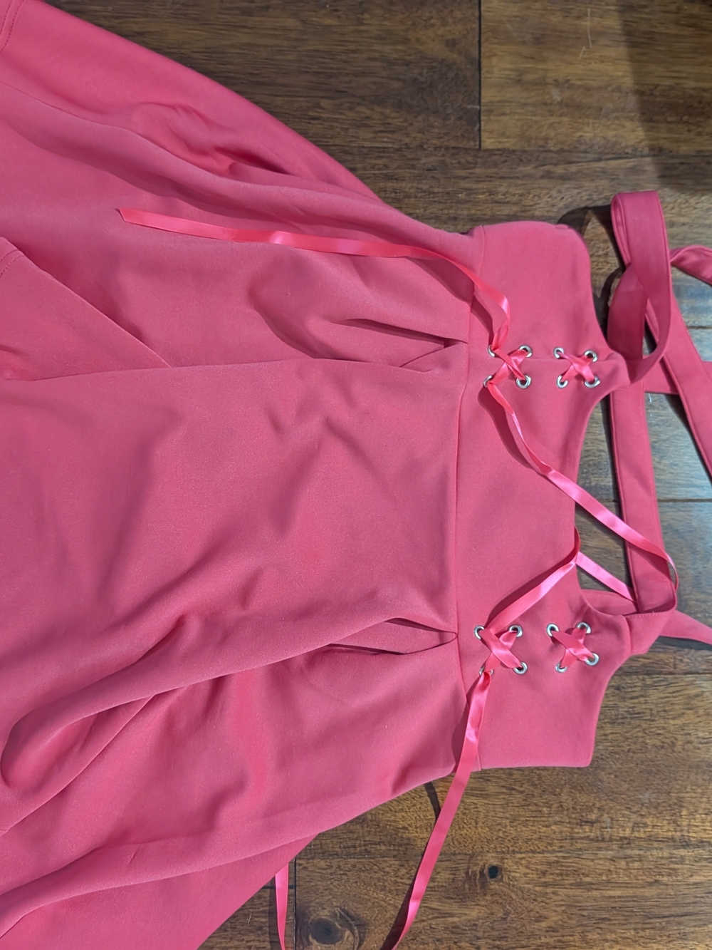 Pink Lace-Up Corset dress